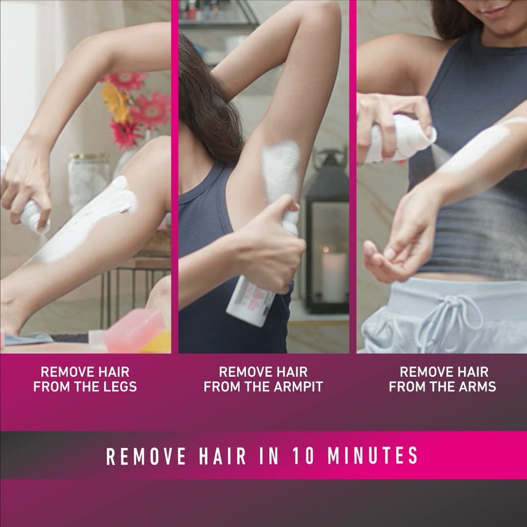 Svish On The Go Hair Removal Spray for Women Pack of 1(100ml)| Made Safe Certified |Painless Body Hair Removal Cream Spray For Hands,Legs & Under Arms & Intimate Areas |Post Hair Removal Cream