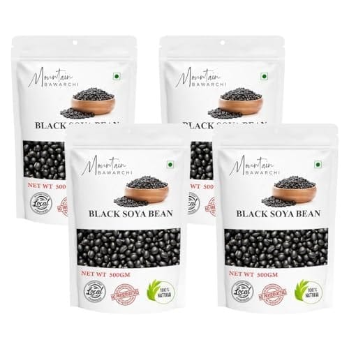 Mountain Bawarchi 100 Percent Pure and natural bhatt Dal Black Bean Black Bean Black Soyabean - 2 kg, 500 gm ( set of 4)