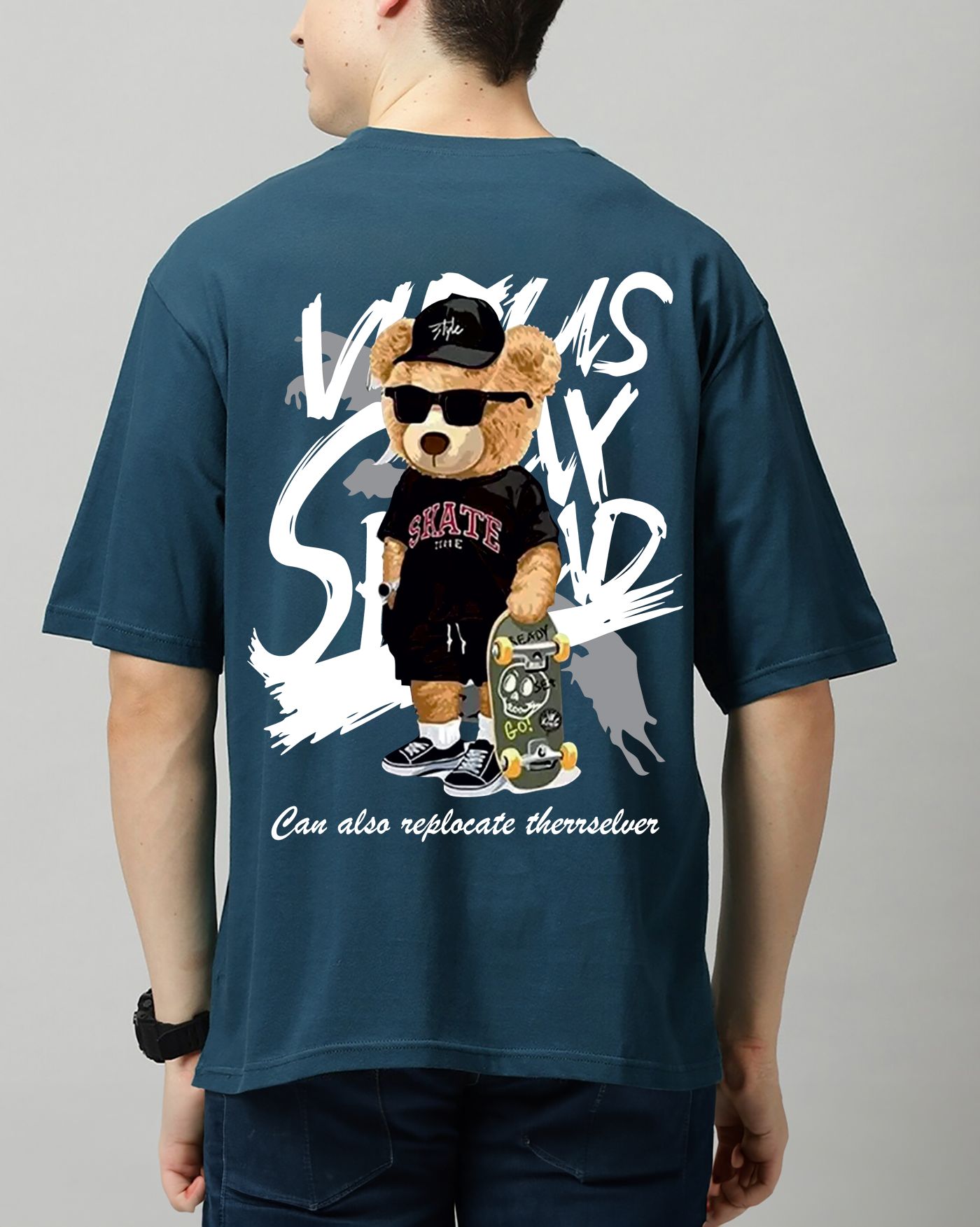 SCOTT FINCHER Men's Vans Skate T-Shirt - Relaxed Fit : AA(ARN)TBLUE_31