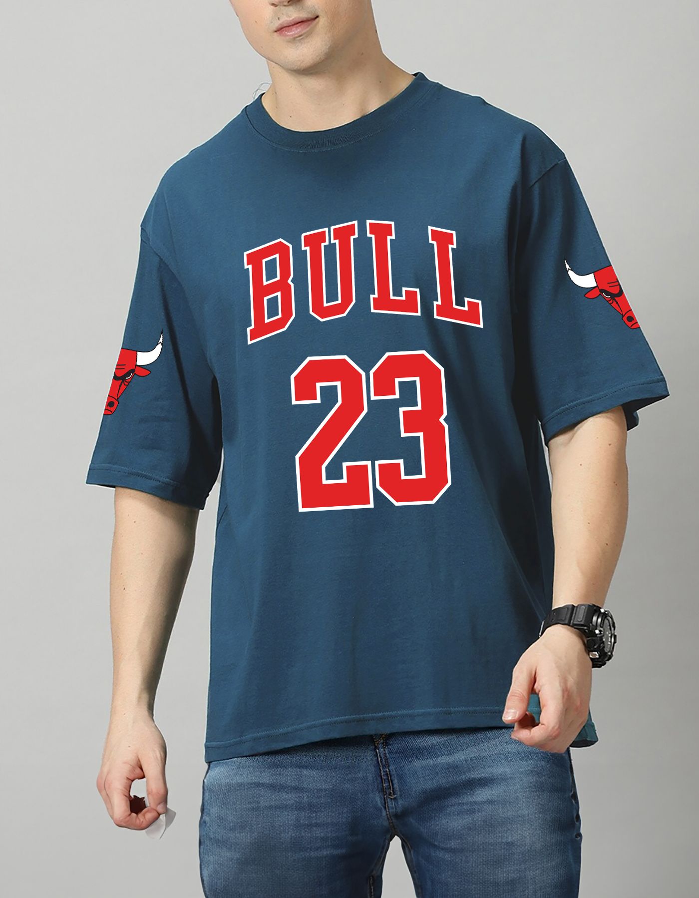 SCOTT FINCHER Men's Retro Michael Jordan Chicago Bulls Jersey T-Shirt : AA(ARN)TBLUE_79
