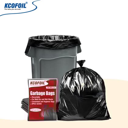 KCOFOIL (20"x24") 120 Micron Medium Garbage Bag, Medium-Size Trash Bags for Office, Kitchen Use