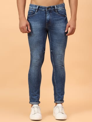 MEN SLIM FIT DARK BLUE JEANS