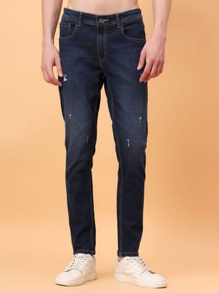 MEN SLIM FIT DARK BLUE JEANS