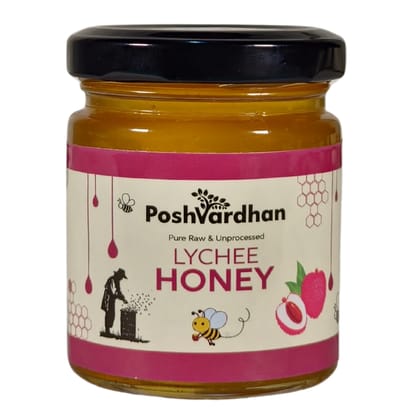 Poshvardhan Pure Raw Unprocessed Lychee Honey - 100% Natural & Unfiltered Honey