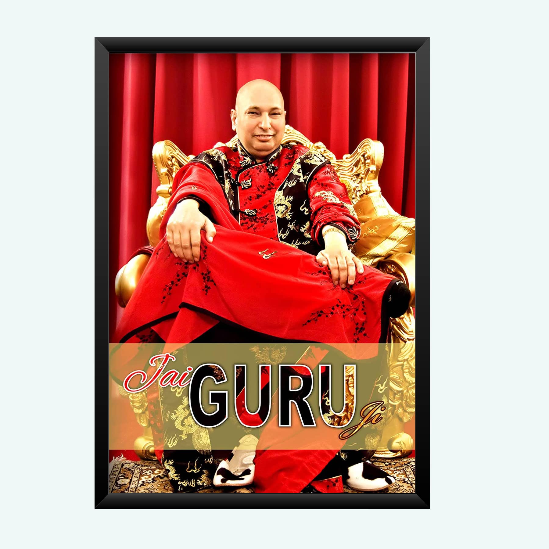 NOKKES Guru ji Best Poster Photo With Frame For Home Bedroom Living room office Photo Frame Size 8X12 In_3