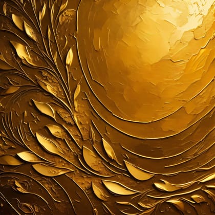 GOLDEN LEAVES PRINTS 24in X 24in WITH BLACK FRAME