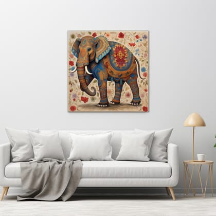 ANIMAL ART WORK 24in X 24in WITH BLACK FRAME