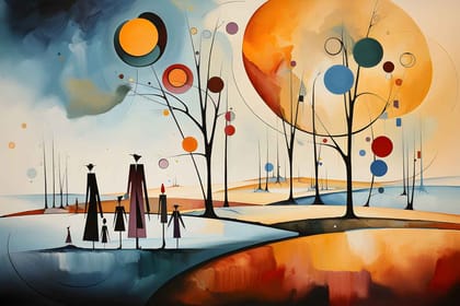 ACHIEVING BALANCE PEACE 24in X 16in WITH BLACK FRAME