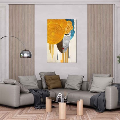 GEOMETRIC WALLART 16in X 24in WITH BLACK FRAME