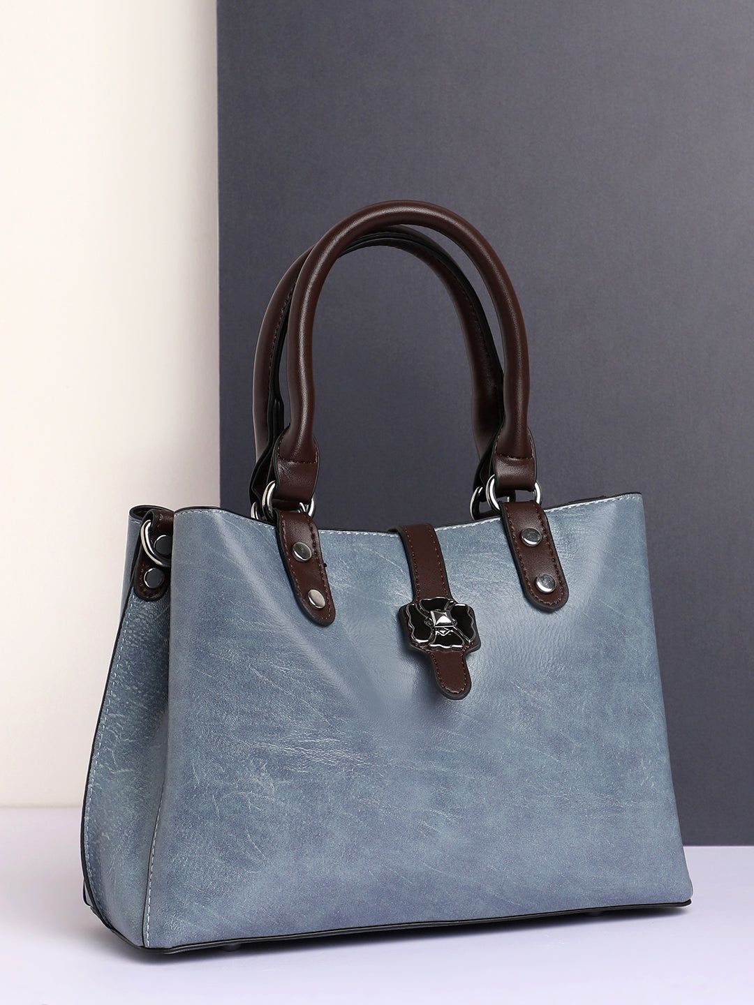 Amanda Blue Handbag-Handheld Bag