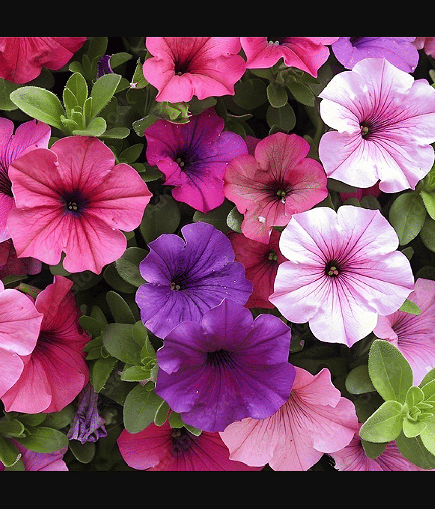 Petunia Mix (50+ Seeds) Flower Seeds Combo for Home Garden, Organic & Hybrid, Perfect for Home Gardening, Planting For Pots