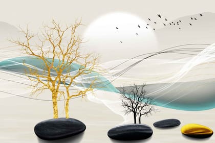 PORTRAIT CONTEMPORARY WALLART 24in X 16in WITH BLACK FRAME