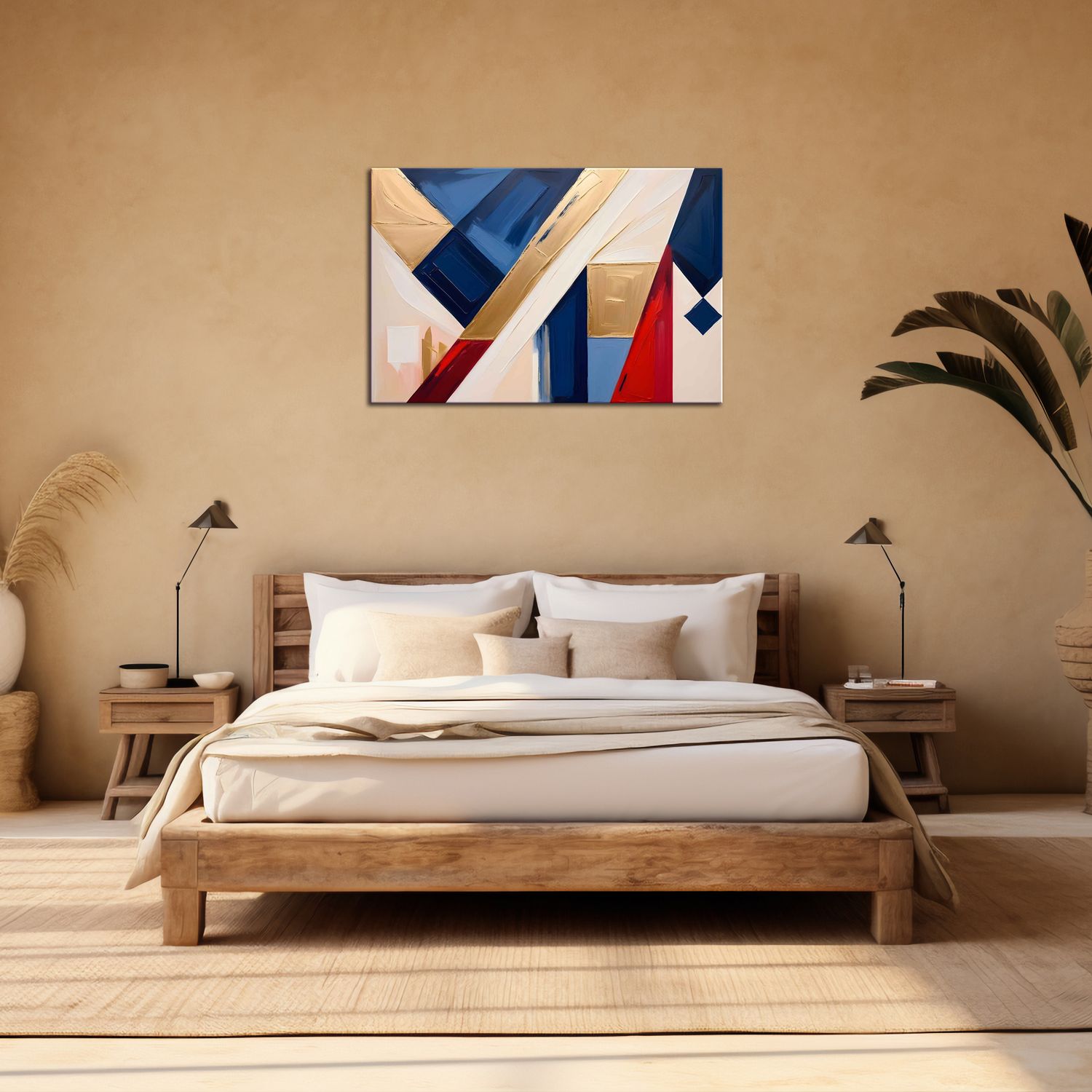 BRUTALIST PAINTINGS 24in X 16in WITH BLACK FRAME