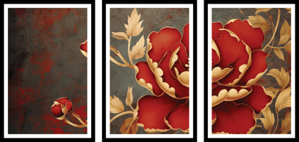 SANILAN GOLD ELEMENT 3 PIECE FRAME 48in X 24in WITH BLACK FRAME