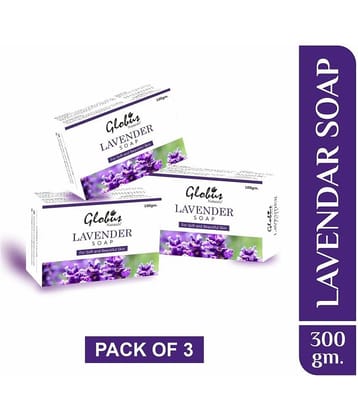 Globus Naturals Lavender Soap for Soft and Beautiful skin Bathing Bar, 100gm (Pack of 3)