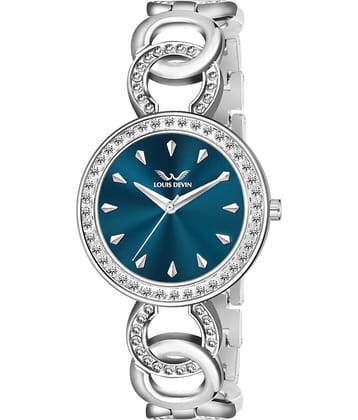 LOUIS DEVIN Silver Metal Analog Womens Watch