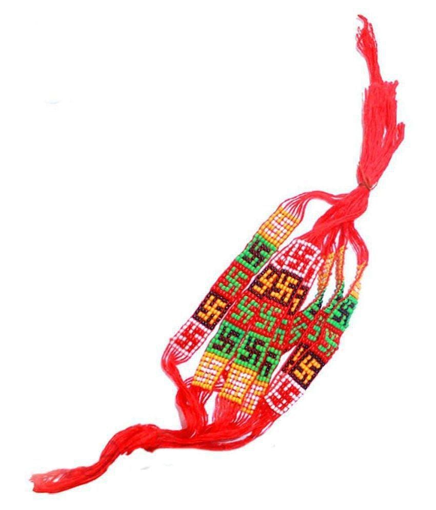 RUDRA DIVINE - Red Bracelet (Pack of 5) - None