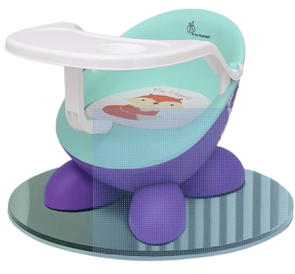 R for Rabbit Jelly Bean Fab 2 in 1 Multi-Functional Baby Study | Meal | Regular Kids Seating Chair with High Backrest for 6-36 Months Kid, Weight Capacity Upto 20Kgs (Purple Green)