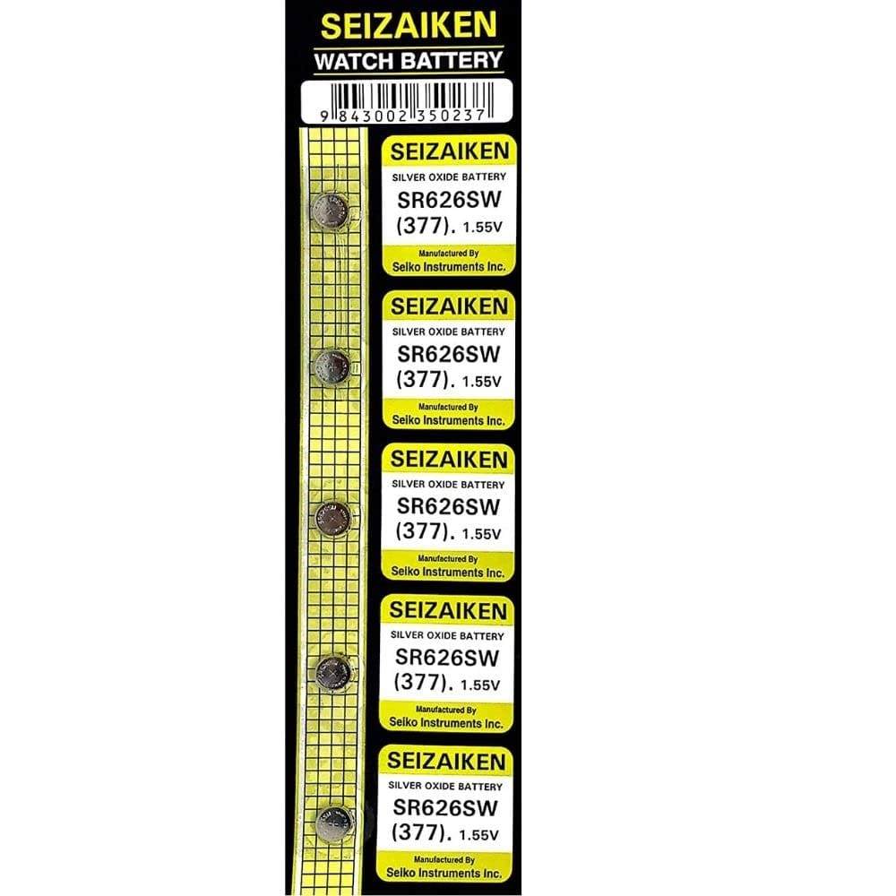 Seizaiken SR626SW (377) Silver Oxide Watch Battery (Pack of 10)
