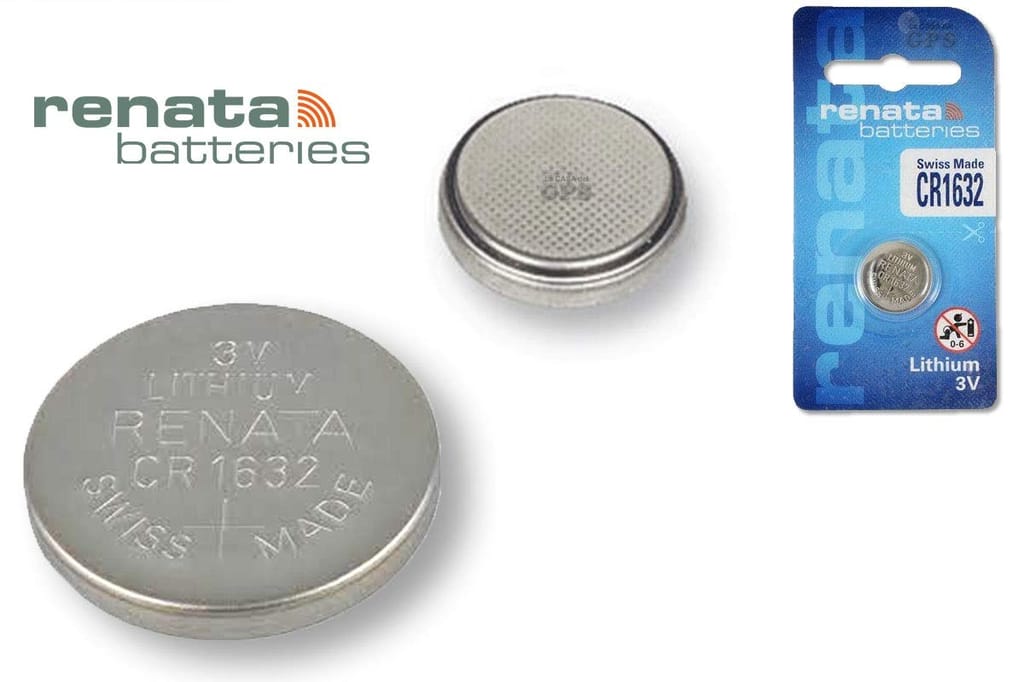 Renata Cr 1632 3V Lithium Battery Coin Cell CR1632 (1 Pc Blister Pack) Fresh Stock Swiss Made