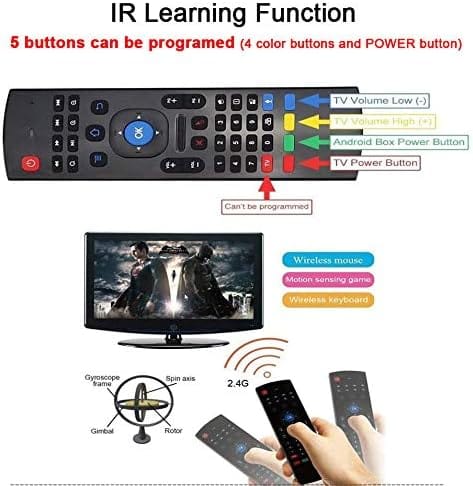 Smart Air Mouse Remote with Qwerty Keyboard
