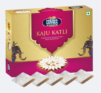 Mewa Mitra Kaju Katli Barfi with Silver Leaf | Fresh & Authentic Kaju Katli | Traditional Indian Sweet Mithai