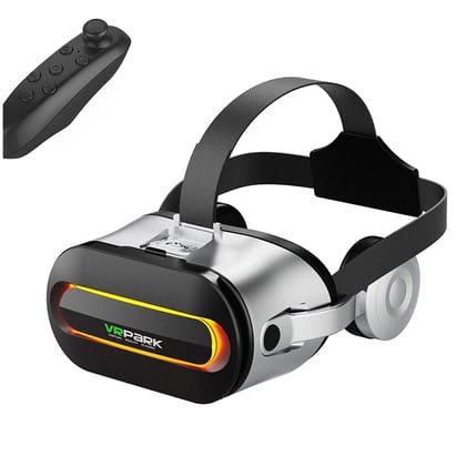 VRPARK VR Headset with Headphones and Bluetooth Remote Controller