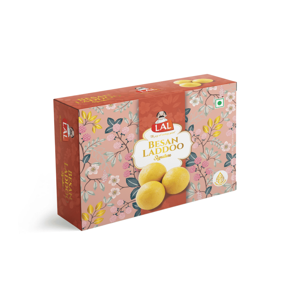 Lal Sweets Besan Laddoo Premium 400gm || Made with Pure Desi Ghee || Handcrafted Indian Traditional Sweet