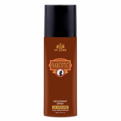 ST.JOHN Deo Narcotic Deodorant Body Spray for Long Lasting Protection 150ml (Pack of 12)