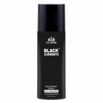 ST.JOHN Deo Black Current Deodorant Body Spray for Long Lasting Protection 150ml (Pack of 12)