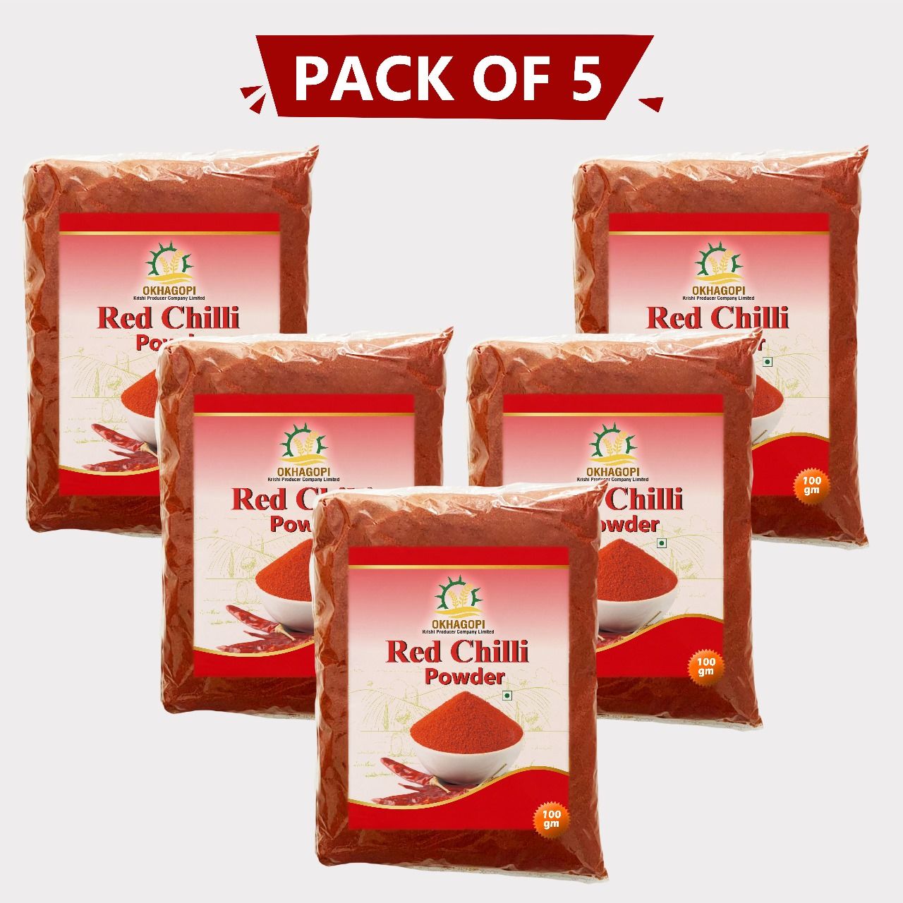 Red Chilli Powder, Pack of 5