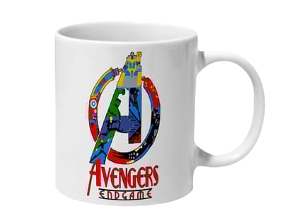 Multicolor Avengers End Game Hero Pixel Art Ceramic Mug