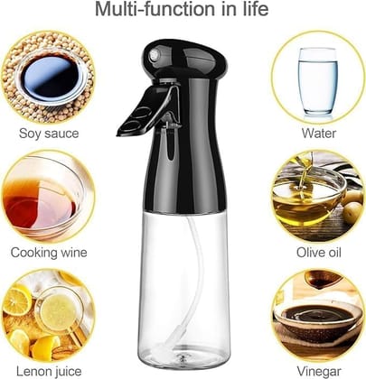 2-in-1 Olive Oil Sprayer and Dispenser Bottle for Kitchen | 500ml Glass Oil Bottle with Premium Nozzle | Cooking Oil Sprayer for Healthy Cooking and Salad Making (Spray Bottle)