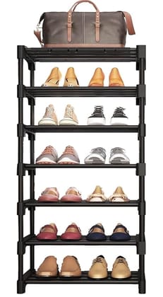 Multipurpose Bookshelf for Children|Storage Shelve for Books Storage Organizer|Bookcase for Home Furniture|Cabinet Shelves for Bedroom Office. 2025 (Balck, 7)