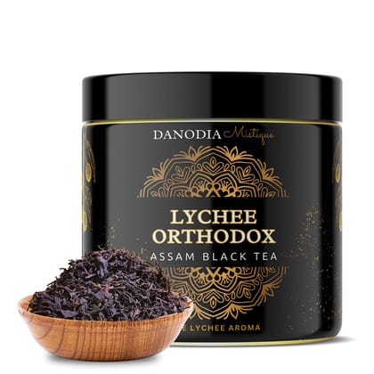 Danodia Foods Lychee Orthodox Assam Black Tea, 100 gm
