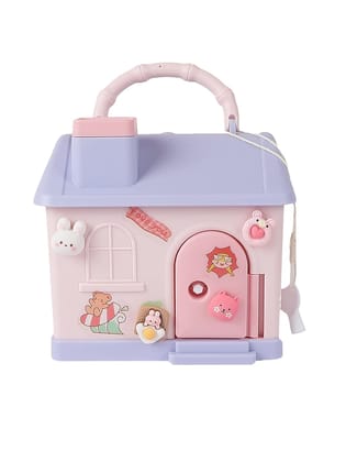 Cartoon House Shape Kids Coin Bank, Creative Children's Money Saving Box,