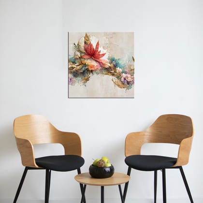 SEAMLESS FLOWER PAINTINGS 24in X 24in WITH BLACK FRAME