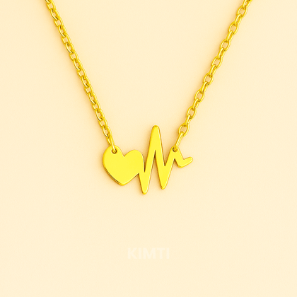 Heartbeat Gold Necklace