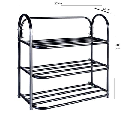 Metal Foldable Open Book Shelf, Book Shelve Book Case, Book Rack, Book Storage Rack for Study Room (Set of 1 ,Black)