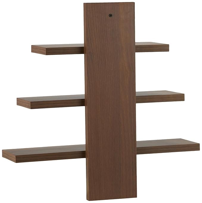 Solimo Behue Wooden Wall Shelf - Walnut