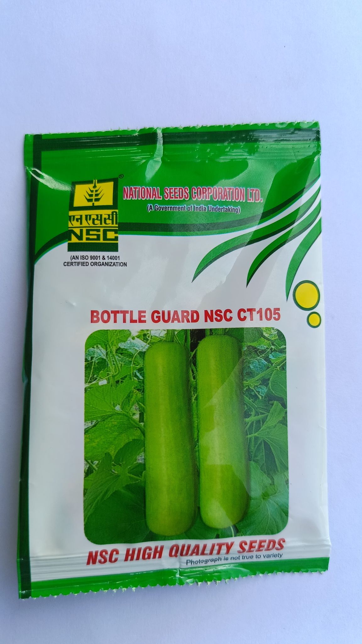 NSC Bottle Gourd Variety NSC CT 105 Vegetable Kitchen Garden Packets 40 gm Truthful Labelled Seed (4 Pouches)