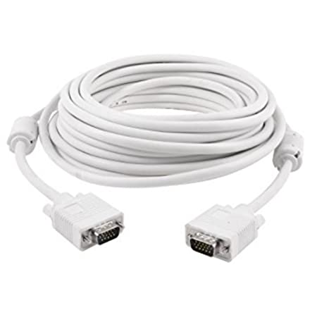 VGA Cable Male to Male 3+4 White 25 Mtr