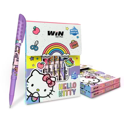 WIN Hello Kitty Gel Pens | 30 Blue Ink Pens | Hello Kitty Theme Body | 0.7 mm Tip | Smooth Writing |Comfortable Grip | Pens for Students | Water Proof Ink Pens | School & Office Stationery