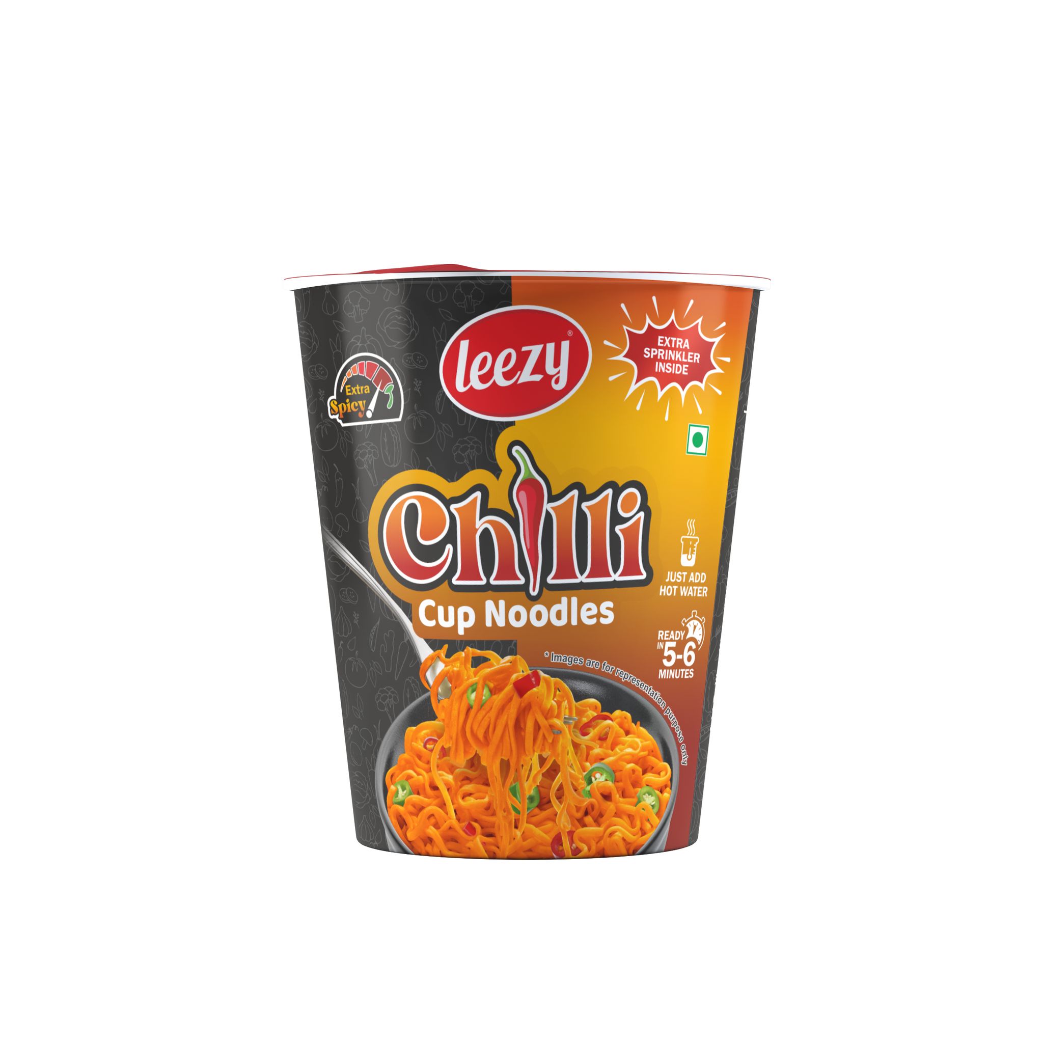 Leezy Cup noodles combo Italino + Manchow +Mazedar masala + Chilli cup noodles pack of 8 cup noodle