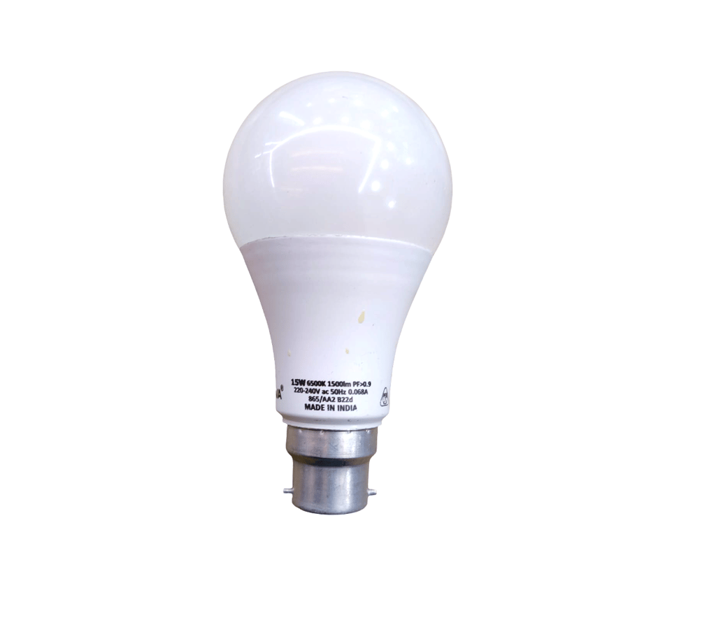 OREVA 15WATT LED LAMP 6500K B22 PIN (1 YEAR WARRANTY) PACK OF 2