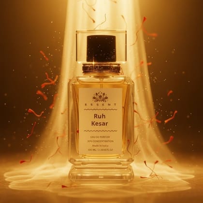 Essent Perfumes Ruh Kesar Eau de Parfum (EDP) – Saffron Warm Spicy Long Lasting Perfume – Unisex Fragrance