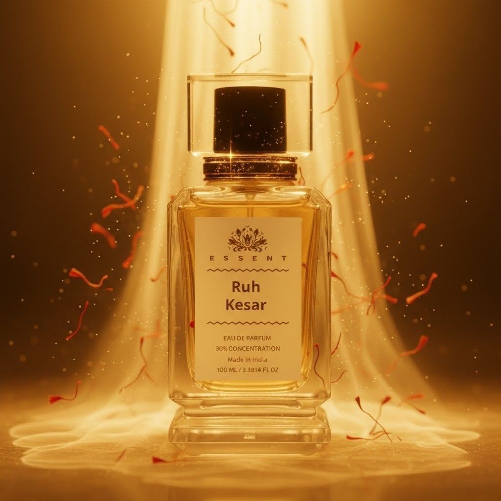 Essent Perfumes Ruh Kesar Eau de Parfum (EDP) – Saffron Warm Spicy Long Lasting Perfume – Unisex Fragrance