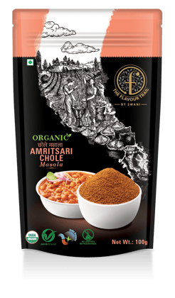 The Flavour Trail by Swani Organic Amritsari Chole Masala/ Chana Masala/ Chole Masala,100 Gm| Organically Farmed|Hygienically Processed|Pesticide-Free