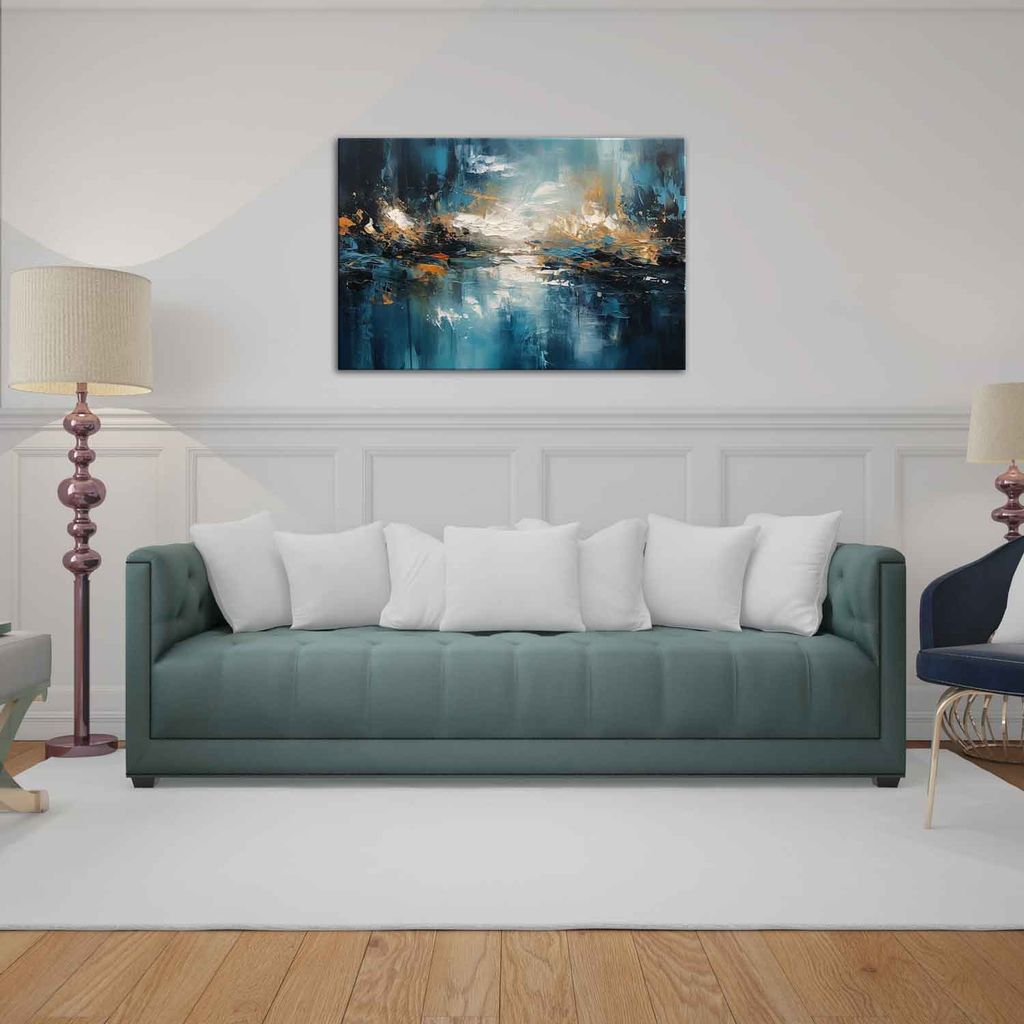 BACKDROP PAINTING 24in X 16in WITH BLACK FRAME