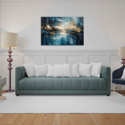BACKDROP PAINTING 24in X 16in WITH BLACK FRAME